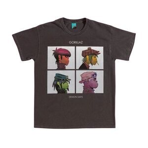 Gorillaz Unisex Adult Demon Days T-Shirt / Black/Charcoal